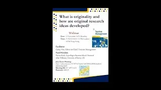 What is Originality and How are Original Research Ideas Developed?