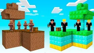 Um Chunk de Rico vs. Pobre no Minecraft!