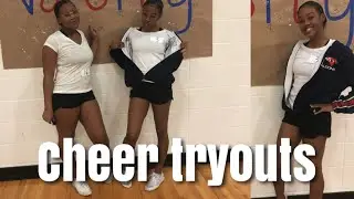 HIGHSCHOOL CHEER TRYOUTS/ cheering with my bestfriend