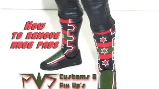 Customs and Fix Ups WWE Elite Knee Pad Removal