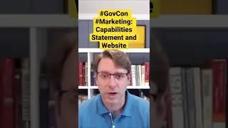 #GovCon #Marketing: Capabilities Statement and Website