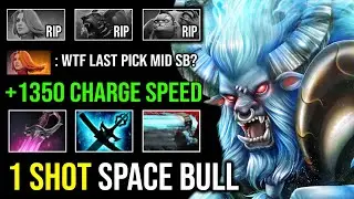 WTF 7.35 Khanda Mid Space Bull 1 Shot Charge 11Min Godlike Spirit Breaker 1350 Move Speed Dota 2