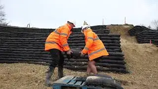 Flex MSE - Green 3 tier retaining wall built for Private Home