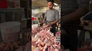 Boiler chicken, cutting, fast, chicken cutting, amazing chicken shop #shortvideo