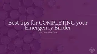 Best tips to complete your emergency binder