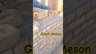 How Great and Experienced construction Meson Work Perfectly at construction site #brickwork #shorts