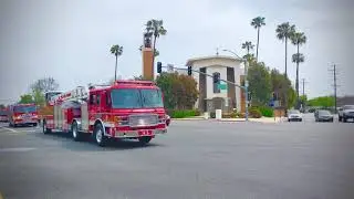 LAFD Task Force 33 En Route To LBFD Station 17.
