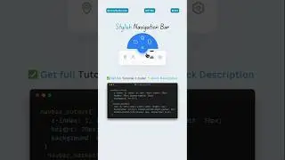 🌐 Modern Navigation Bar Using HTML & CSS #webdevelopment #coding #htmlcss #shorts