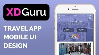 Adobe XD Tutorial - Design a Travel App (UI/UX mobile design)