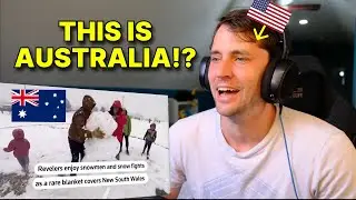 American reacts to HUGE Snow storm in Australia