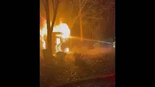 Redding firefighters battle sauna involved in fire