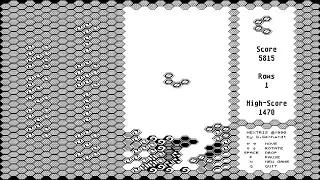 ATARI ST Hextris HEX TRIS G Gerhardt '90 TETRIS ENHANCED VARIATION ST 0466 IFA MONO CHROME BW HIGH R
