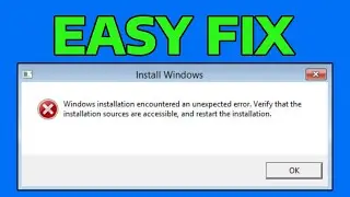 How To Fix 0X0000005 Windows Installation Encountered an Unexpected Error (BOOTING ERROR)