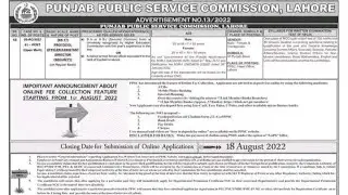 PPSC Advertisement 13/2022