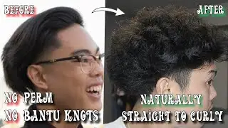 How to get curly hair with naturally straight hair | NO PERM NO BANTU KNOTS NO HEAT | All Natural