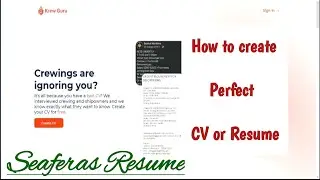 How to make a perfect CV or resume For Seafarer || SHIP AND CRUISE LIFE