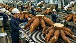 Inside the 1,000,000 Cassava Factory &ndash; (Full Process) How Mass Production Starch Is Made
