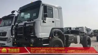 Heavy truck chassis 4x4 drive,290 transporter, Sinotruk HOWO  4x4  truck for sale