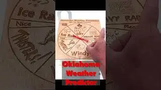 Oklahoma Weather Predictor Spin to See Extreme WX Forecast Gag Gift Wall Decor