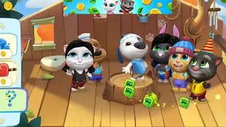 Tom's Friends || Ben and Hank won || An apple fell on Hank's head || talking tom funny videos ||
