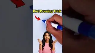 how to draw a bird easily | how to make a bird easily | bird drawing trick | easy drawing bird art