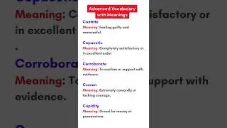 Master English Vocabulary | 100+ Words with Meanings, Examples & Usage Improve Your Language Skills