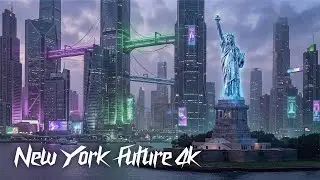 New York Future City | 12 Hour Live Sci-Fi Deep Space Ambient Music 4K