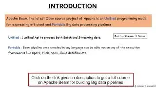 Apache Beam | Introduction to Apache Beam | Tutorial