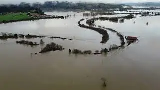 Flood of 2024 Coquille River in Norway
