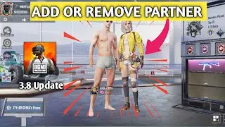 HOW TO ADD OR REMOVE PARTNER IN BGMI 3.8 UPDATE | MAKE YOUR FRIEND STAND WITH YOU IN BGMI LOBBY