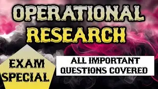 IMPORTANT QUESTIONS OF OPERATIONAL RESEARCH #gametheory#assignment #transportation#bcom#mcom #hindi