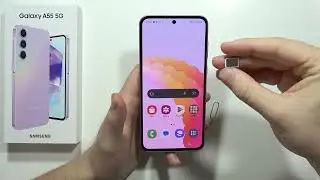 Samsung Galaxy A55 5G &mdash; Установка SIM-карты | Открытие слота SIM