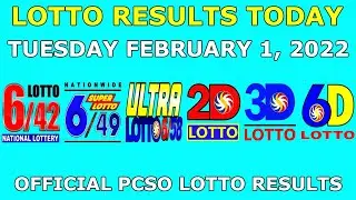 9pm Lotto Result February 1 2022 (Tuesday) PCSO Today