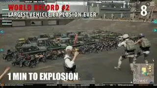 World Record #2 PUBG 1Min To Explosion 100 Vehicle