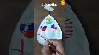 National flag drawing on leaf || independence day drawing || #viralvideo #youtubeshorts #shorts