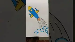 Easy space rocket drawing for kids #shorts#ytshorts#FireandDesire_4444#drawing