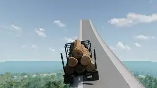 Big High ramp jump with expensive sport cars crashes beamNG.Drive crash 