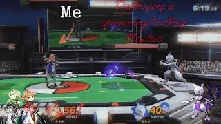 Smash Bros Ultimate Video #2: Aegis silence a Spamming/Trolling Mewtwo