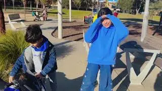 Hoverboard and bike riding in park#cold wind🥶🥶