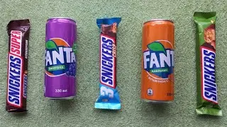 Opening a drink with fizzing bubbles and snickers | ASMR