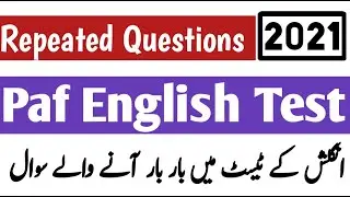 Paf English Test Preparation | repeated Questions