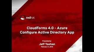 CloudForms 4.0 - Configure Azure AD App