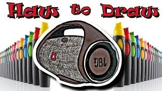 Рисуем просто и красиво Как нарисовать колонку JBL Haw to draw speaker JBL
