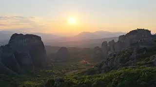 Sunset in Meteora