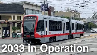 ᴴᴰ SF Muni: LRV4 2033 Burn-In Testing at West Portal Station