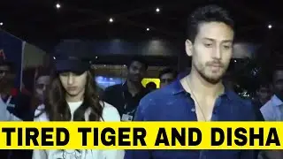 TIRED Tiger Shroff & Disha Patani Back In Mumbai | Baaghi 2
