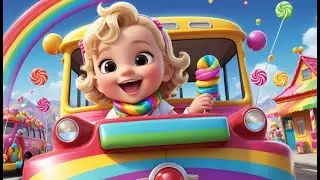 🚌 The Wheels on the Candy Bus 🍬🎶 | Fun Nursery Rhyme & Learning Song for Toddlers
