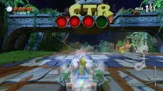 Crash team racing nitro fueled derrotando velo fantasma na pista templo do tigre