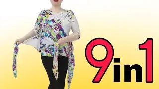 ✂️ Cut and sew simple and beautiful blouse, Wear in 9 Different Ways!
