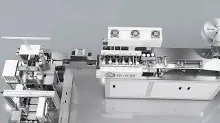 CCD vision inspection non-stop material change flat mask machine connected to bag packaging machine